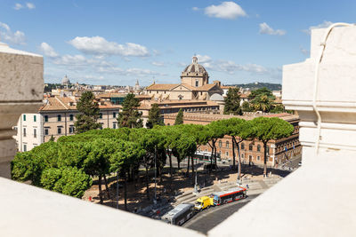 Buildings against sky in city