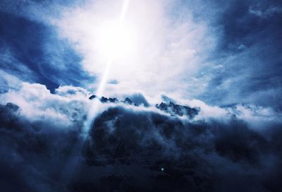 Low angle view of cloudy sky