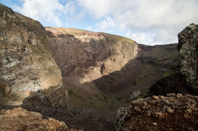 View of mountain against cloudy sky