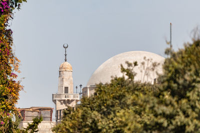 View of historic building against clear sky