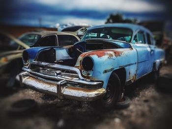 Close-up of vintage car