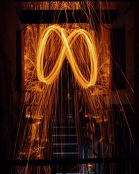 Light trails at night