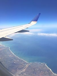 Aerial view of cloudscape over sea