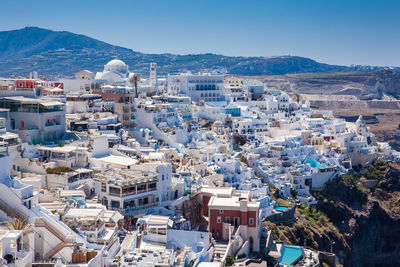 Beautiful city of fira at santorini island