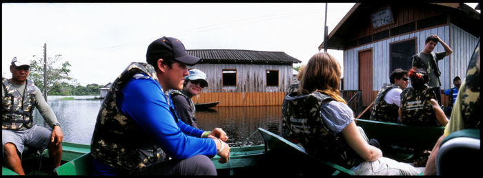 Man sitting on boat