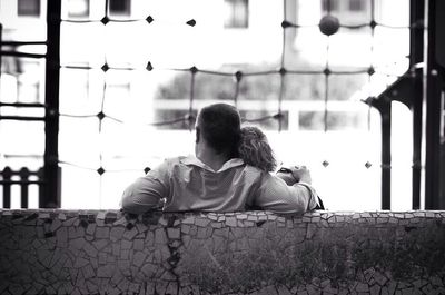 Man sitting on bench