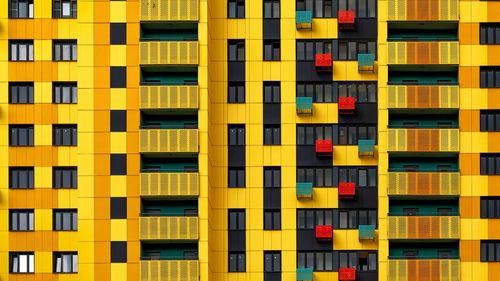 Full frame shot of yellow building