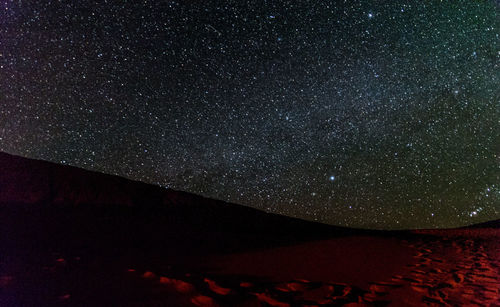 Star field against sky at night