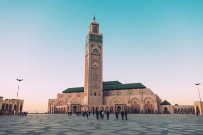 View of historic building against clear sky