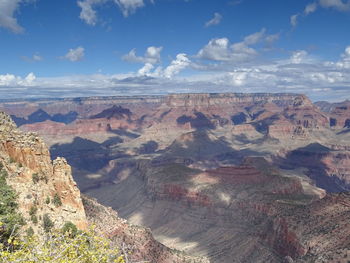 Aerial view of dramatic landscape