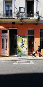 Street against buildings in city