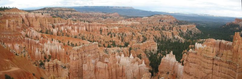 Panoramic view of rock formations