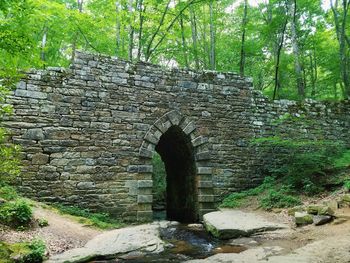 Stone wall in old town