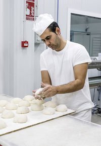 Chef preparing food in kitchen