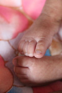 Close-up of baby hand