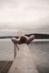 Relaxing by the water