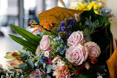 Close-up of rose bouquet