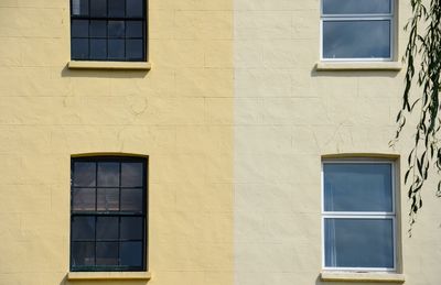 Low angle view of window on building