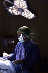 Doctor working in operating room