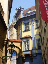 Low angle view of residential buildings against sky