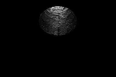 Close-up of moon against clear sky at night