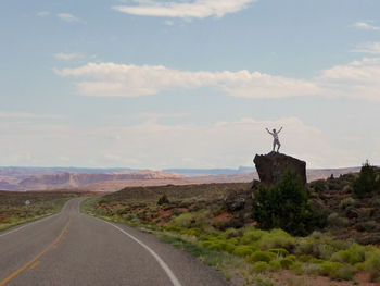 Country road along landscape