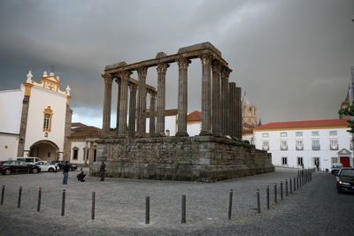 Exterior of historic building against sky