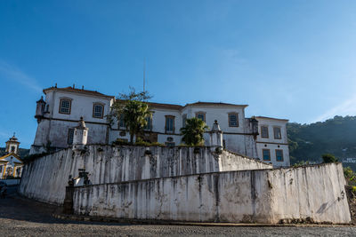 Low angle view of old building against sky