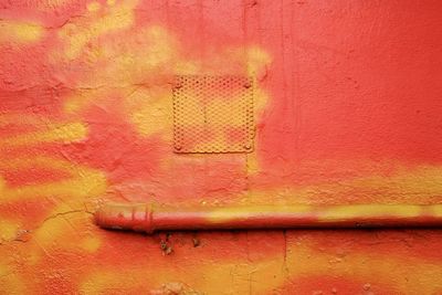 Close-up of yellow wall