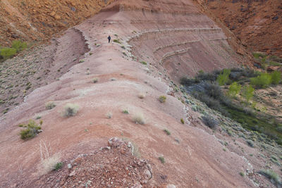 Eroded layers of chinle formation above escalante river, utah