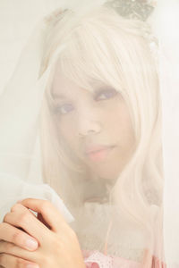 Close-up portrait of a woman