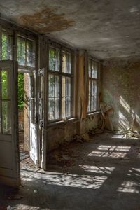 Interior of abandoned building