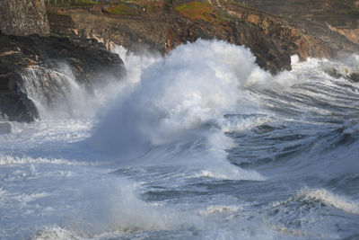 Storms hit porthleven cornwall