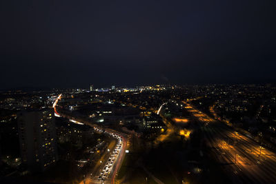 Light trails at night