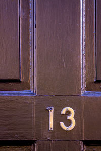 Close-up of closed door