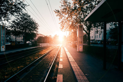 Railroad station platform