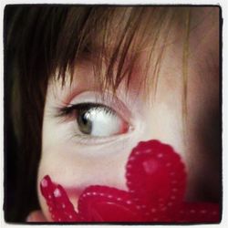Close-up portrait of a young woman