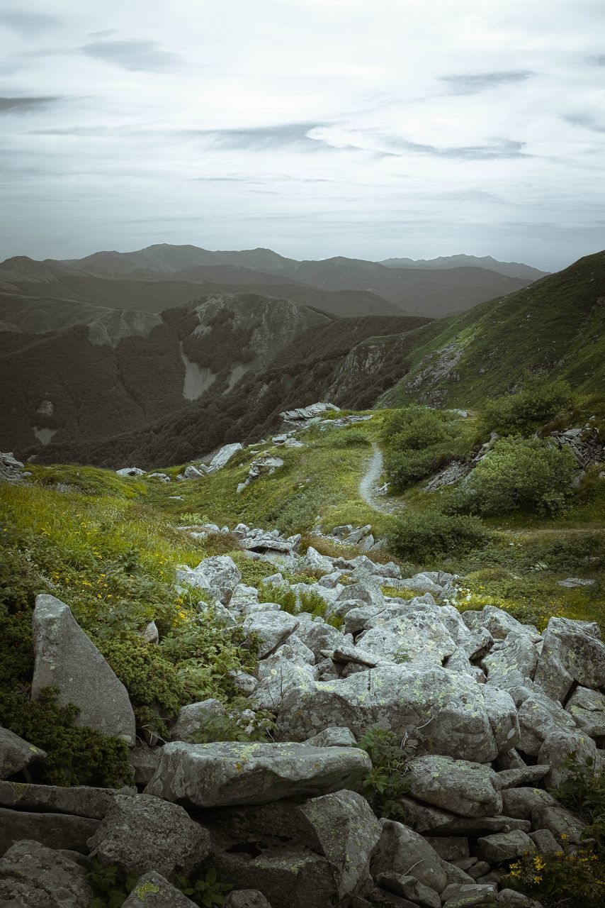 SCENIC VIEW OF ROCKS AGAINST SKY