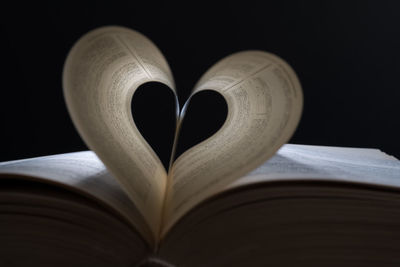 Close-up of book on table