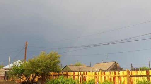 Low angle view of power lines