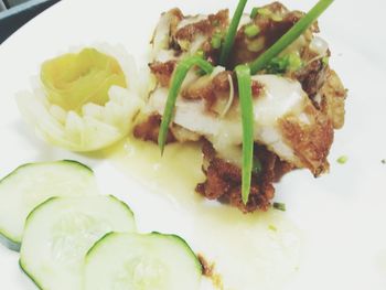 Close-up of food in plate