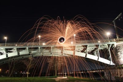 Light trails at night