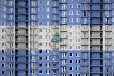 Low angle view of buildings in city