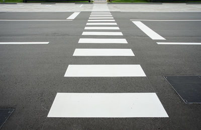 High angle view of crosswalk