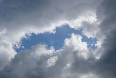 Low angle view of clouds in sky