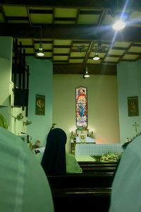 View of illuminated ceiling