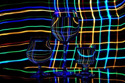 View of illuminated lights