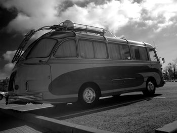 Van on street in city