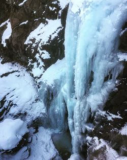 Frozen waterfall