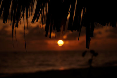 Scenic view of sunset over river